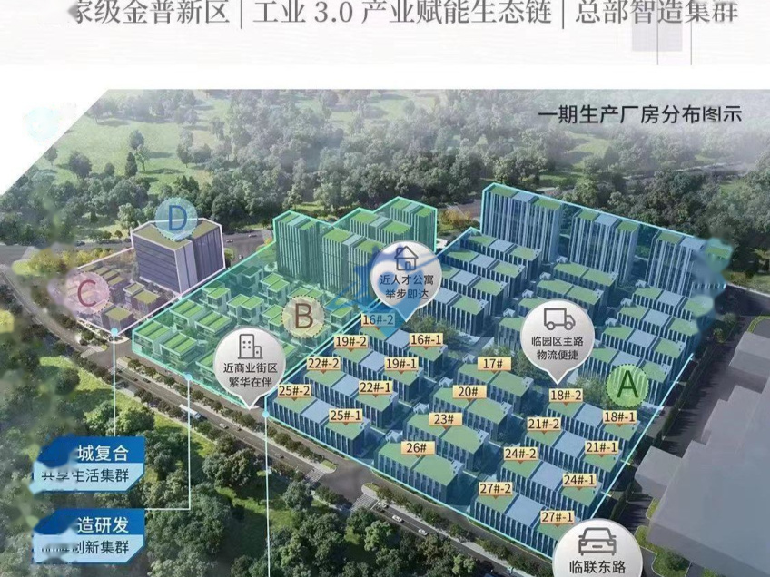 大连信基v谷产业园双层厂房出售